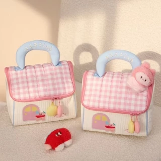 กระเป๋ามินิ Travel Cute Storage Bag สไตล์ กระเป๋าเครื่องสำอางแบบใหม่ มีช่องแยก มีซิป