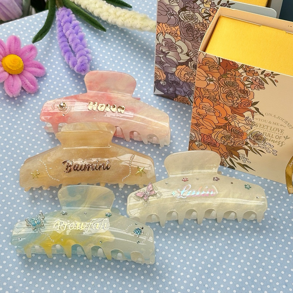 มีส่งด่วน !! [DELPH.STUDIO] ติดชื่อฟรี Signature Clips  กิ๊บเปลี่ยนสี รุ่นซิกเนอเจอร์ ขนาด 11 CM