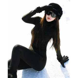 พร้อมส่ง บอดี้สูทตัวยาวบุขน ผ้าฟรีชอย่างดีค่ะ ใส่ติดลบได้ กั…