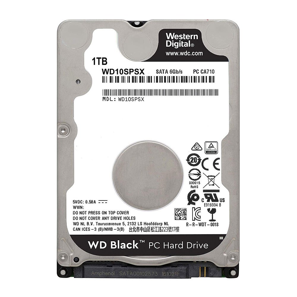 1 TB HDD 2.5 INCH (ฮาร์ดดิสก์โน้ตบุ๊ค) WD BLACK SATA3 (WD10SPSX)