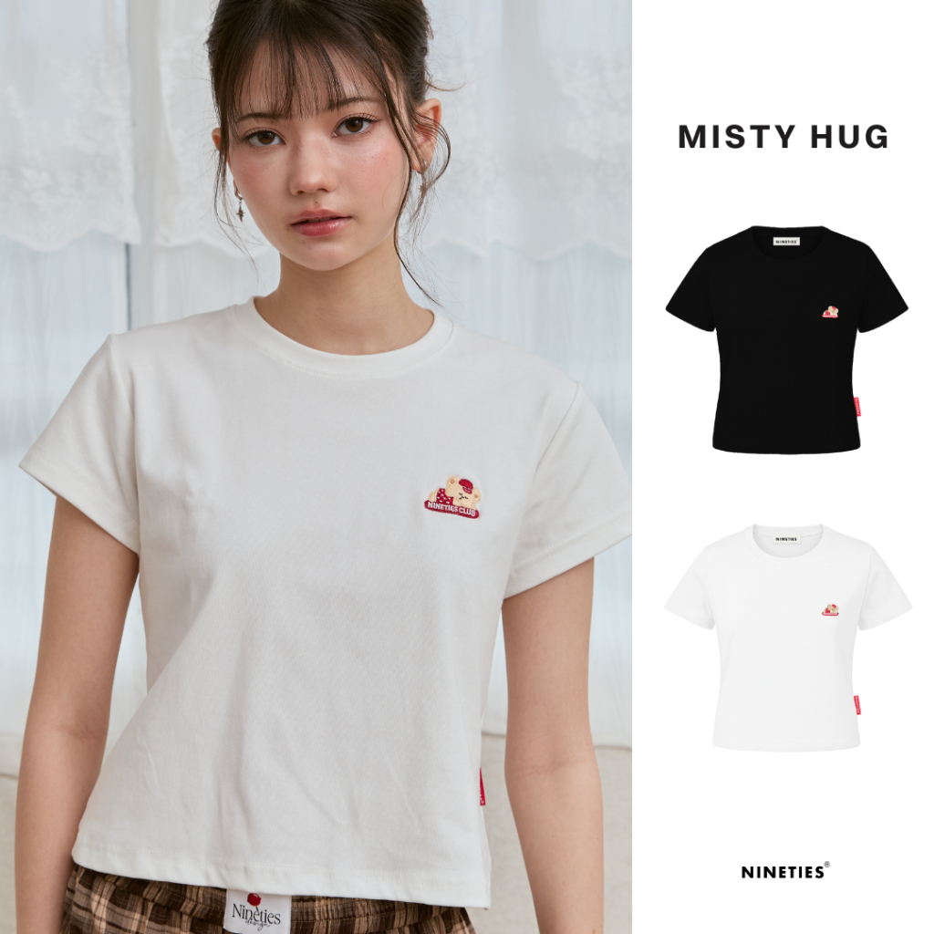 Nineties Design : Bear Collection เสื้อยืด ครอปแขนสั้น รุ่น Misty Hug
