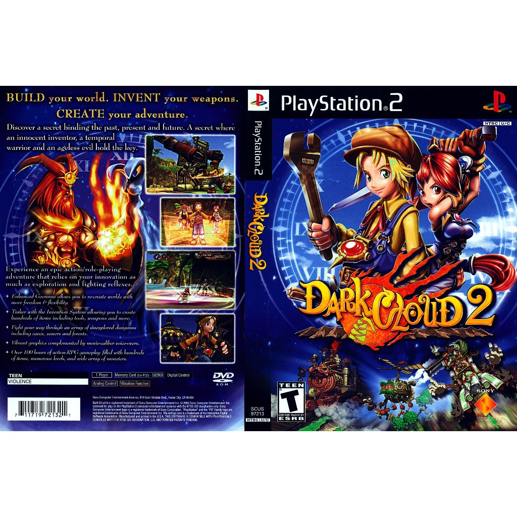 แผ่นเกมส์ PS2 Dark Cloud 2 สกรีนแผ่น คุณภาพ ส่งไว (DVD)