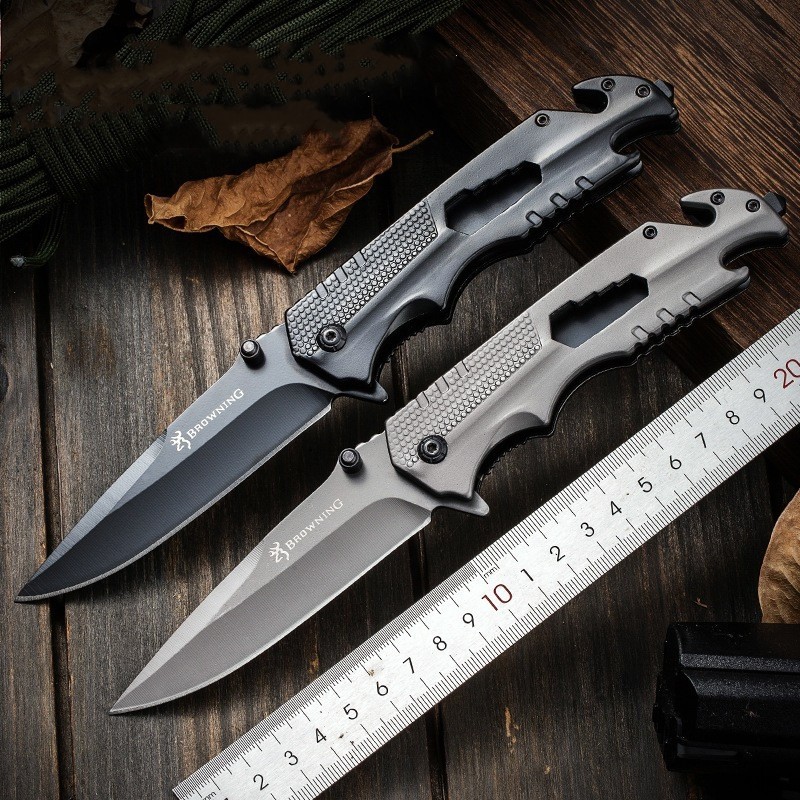 ZD21 มีดพับ BROWNING มีดเดินป่า มีดตั้งแคมป์ มีที่ทุบกระจก เปิดขวดได้