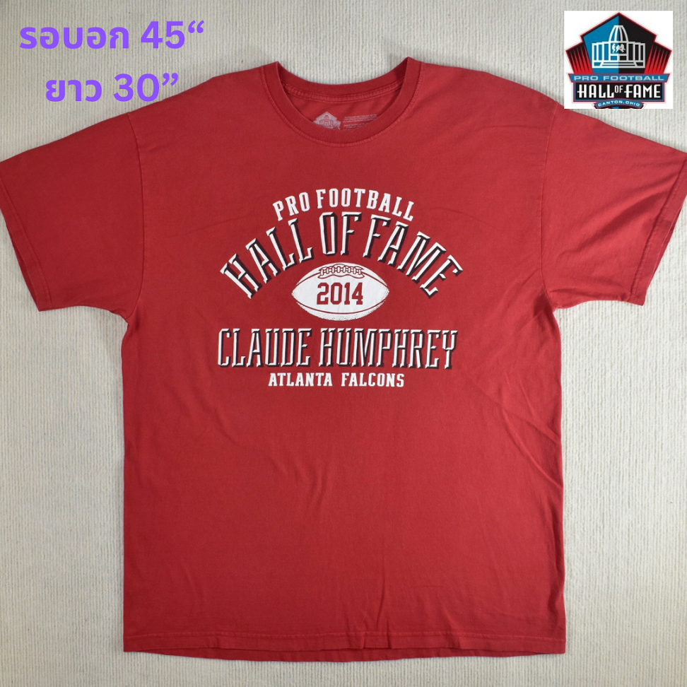 🏈 เสื้อยืดมือสอง Pro Football Hall of Fame “Claude Humphrey 2014” ของแท้ 🇺🇸 📏 รอบอก 45” ยาว 30”