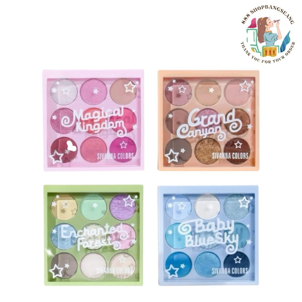 อายแชโดว์ทาตา ซีเวนน่า คัลเลอร์ส มัลตี้ พาเลท Sivanna Colors Multy Palette HF677