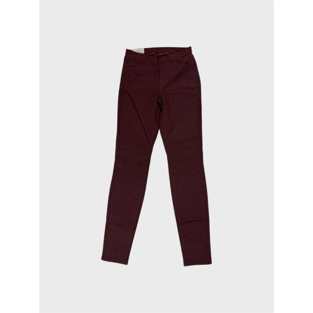 Uniqlo กางเกง heatech สีแดงไวน์ ไซต์ S