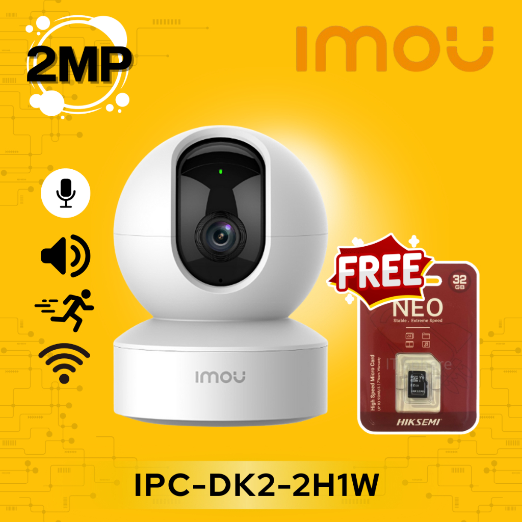 IMOU Ranger DK2 2MP (IPC-DK2) กล้องวงจรปิด Wifi โต้ตอบได้ หมุนได้ 355 องศา รับประกัน 2 ปี ฟรีSD CARD