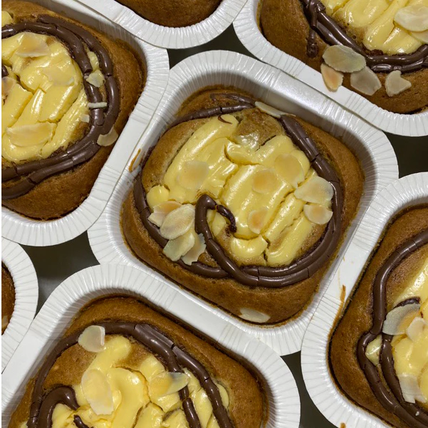 [ Bluebellbakery ] เค้กกล้วยหอมชีสนูเทลล่า หอม หวาน อร่อย