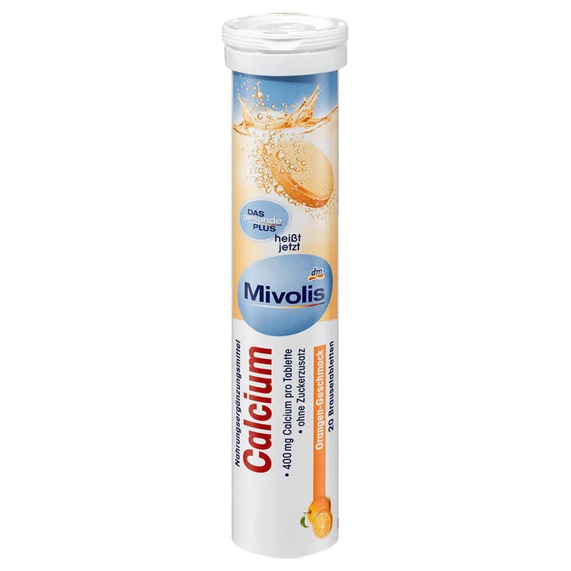 วิตามินเม็ดฟู่ฝาขาว MIVOLIS CALCIUM มิโวลิส แคลเซียม แท้ 100% จากประเทศเยอรมัน