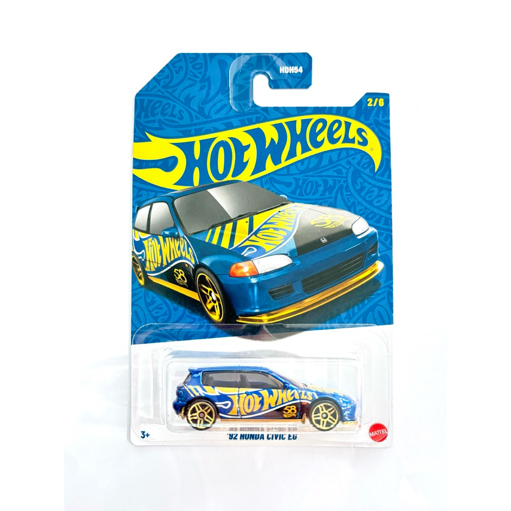 Hot Wheels | ‘92 HONDA CIVIC EG | สินค้ามีพร้อมส่ง | สเกล 1:64