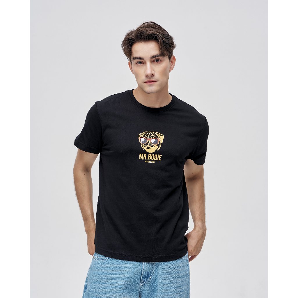 Niyom Jeans collection BUBIE : เสื้อยืด รุ่น TSR-M201 สกรีนลาย ผ้า Cotton ผ้ายืด