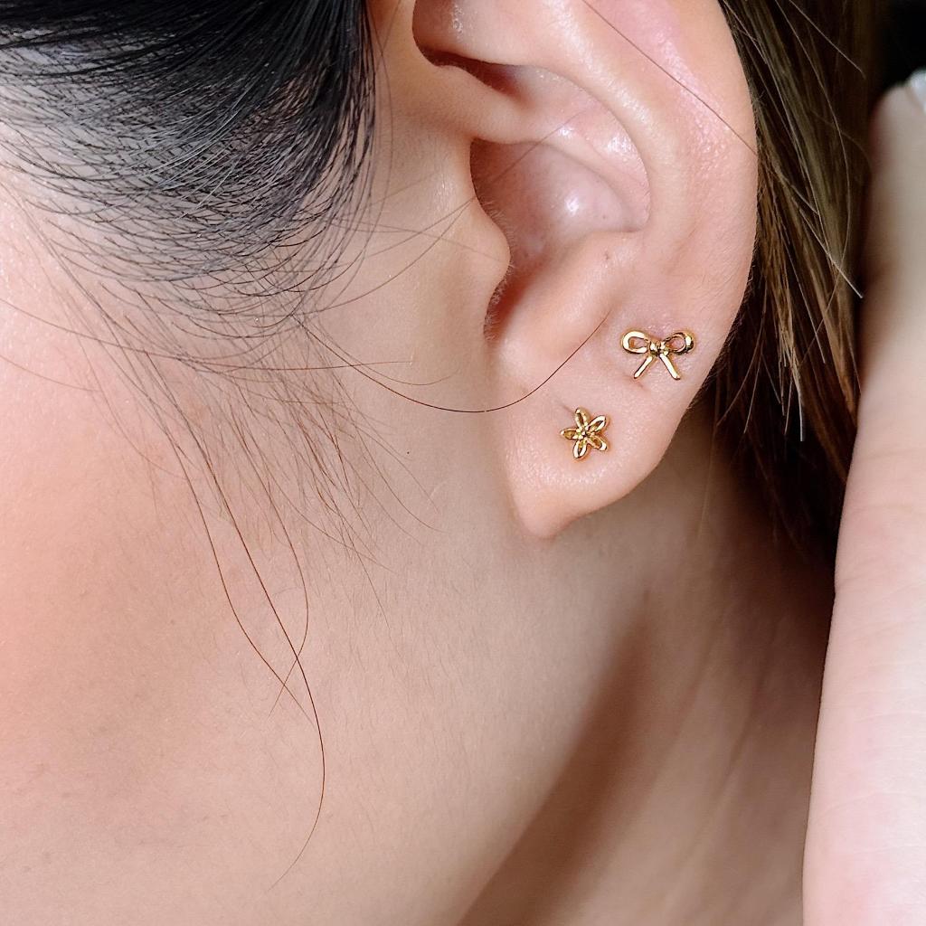 MSCHOO ต่างหูเรียบมินิมอล