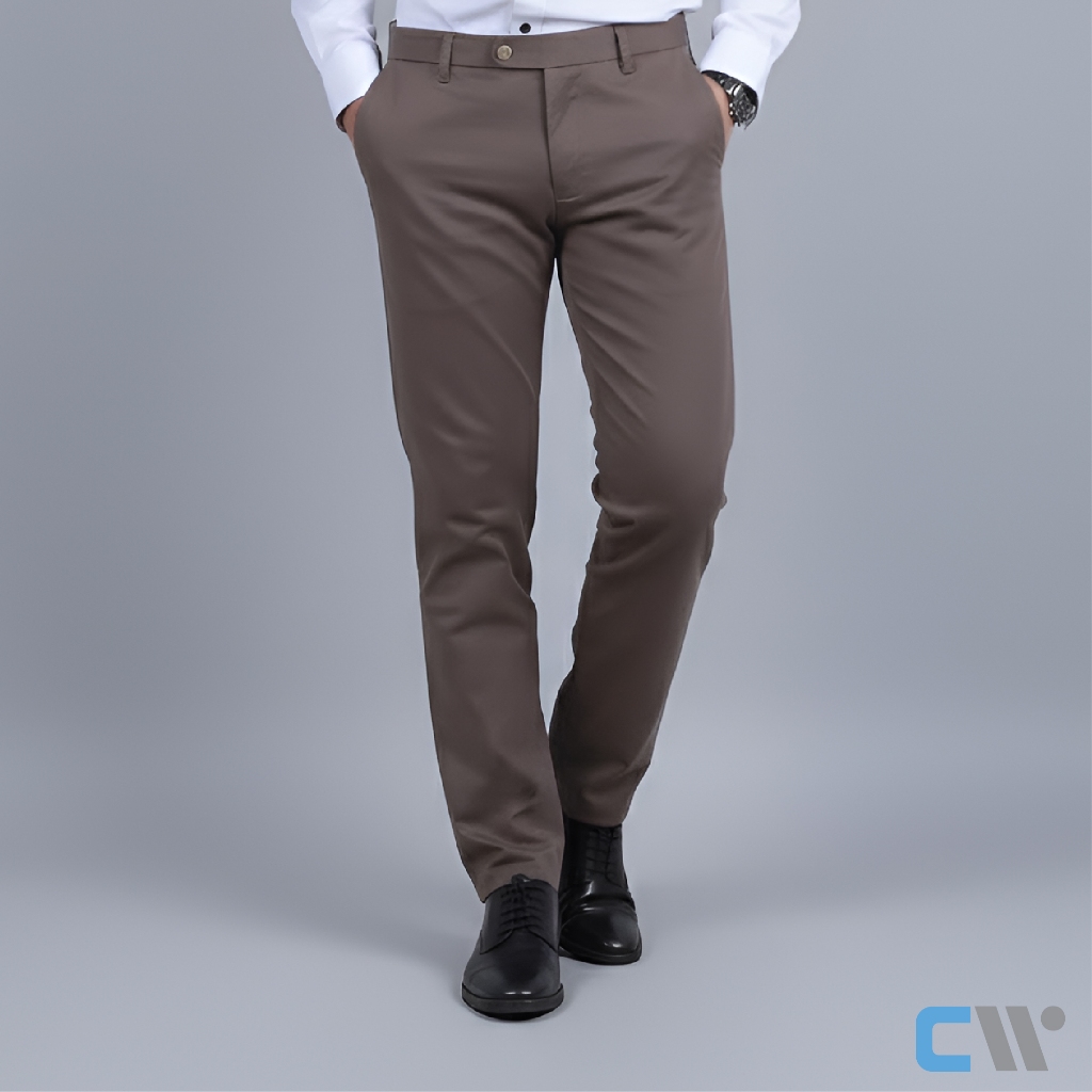CW Chino Pants | กางเกงชิโน่ผ้ายืด ทรงกระบอกเล็ก (สีน้ำตาล) – นุ่มสบาย คล่องตัวทุกวัน [CW-NL]