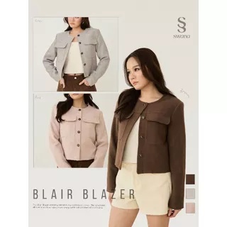 Swana.ss - Blair blazer top (S-XL) แค่เสื้อ  เสื้อเบรเซอร์ แขนยาว