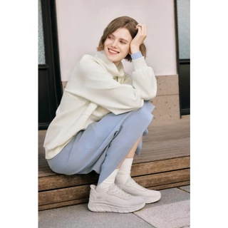 Skechers สเก็ตเชอร์ส รองเท้าลำลองผู้หญิง Women Slip-ins BOBS Sport B Flex Hi Linear Force Casual Shoes - 117391-WHT