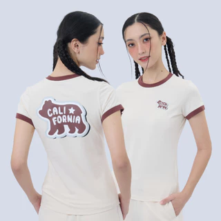 BODY GLOVE Women's SC Essential Soccer Tees เสื้อยืดแขนสั้น ผู้หญิง สีครีม