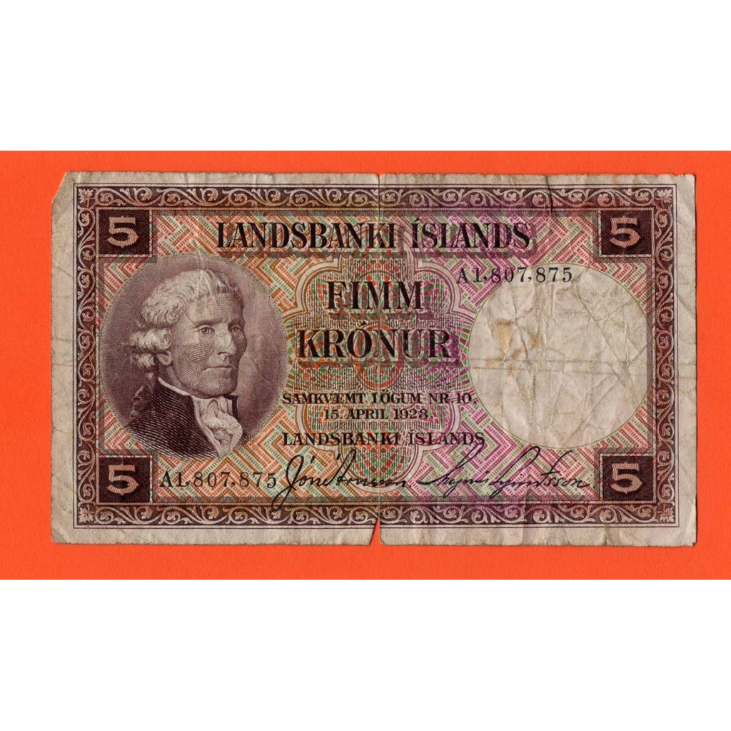 Iceland 5 Kronur 1928