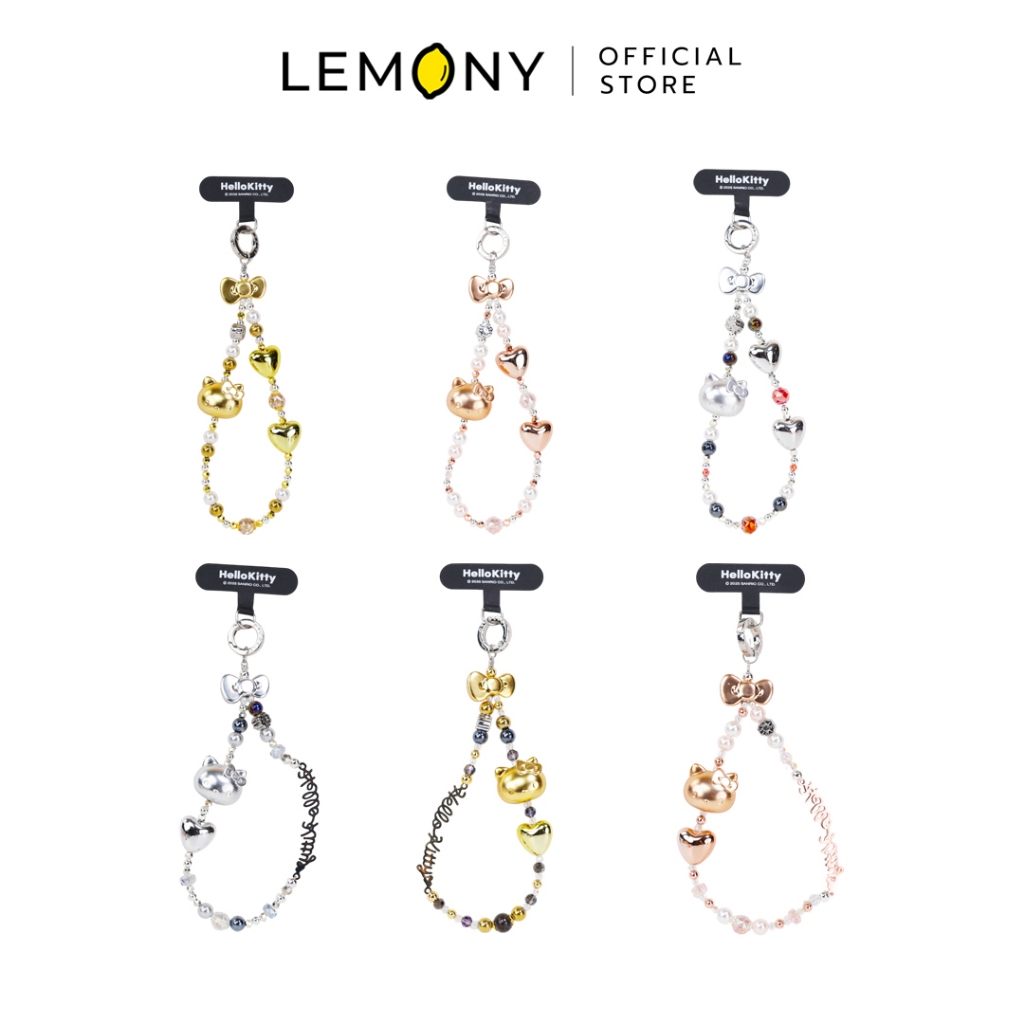 LEMONY กล่องจุ่มพวงกุญแจสายคล้องโทรศัพท์เฮลโล คิตตี้ ซีรีส์ Gilded Radiance ขนาด 20 ซม. Hello Kitty 