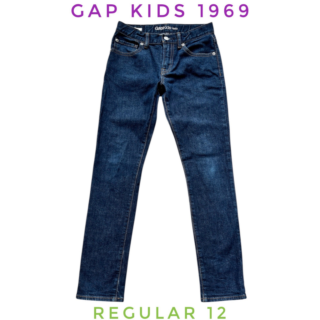 สินค้ามือสอง แบรนด์แท้ กางเกงยีนส์เด็ก วัยรุ่น แก็ป Gap Kids Denim Jeans ยีนส์ Skinny Jeans #12 เด็ก