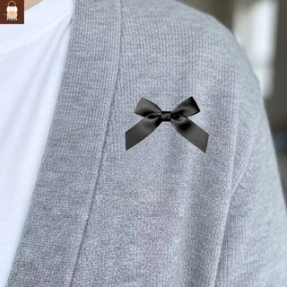 โบว์ดำไว้อาลัย โบว์ผ้าสีดำแบบเข็มกลัด สำหรับติดหน้าอก/ติดเสื้อแขนซ้าย ไว้อาลัยไว้ทุกข์ พร้อมส่ง!!