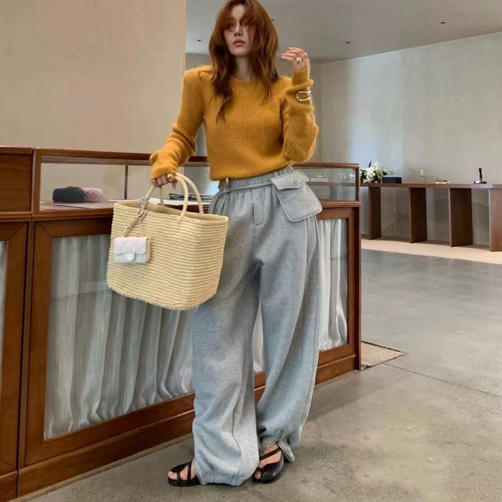 (พร้อมส่ง) pocket jogger pants กางเกงวอร์มจั้มขารุ่น 6351 TAG CCJ 🇰🇷 - รูปที่ 2