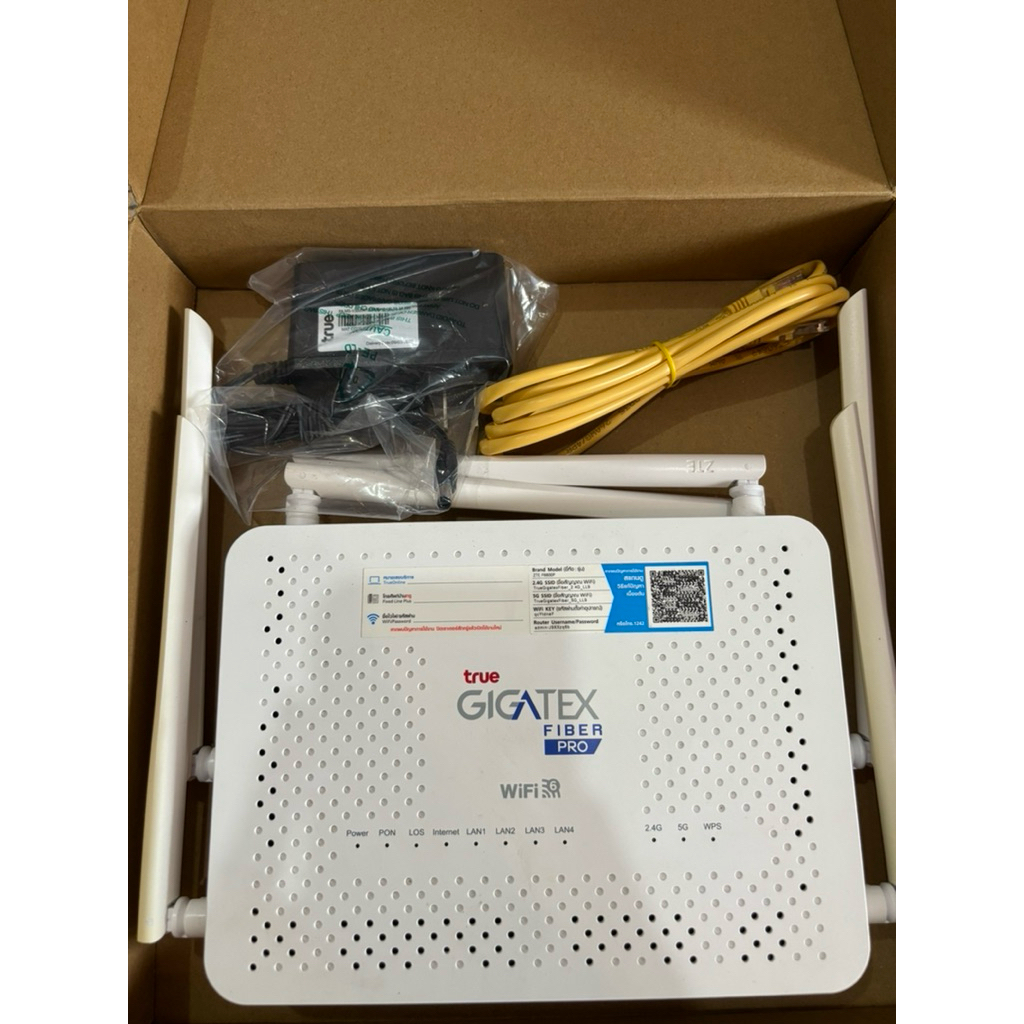 True Gigatex Fiber Pro WiFi 6 รุ่น ZTE ZXHN F6600P