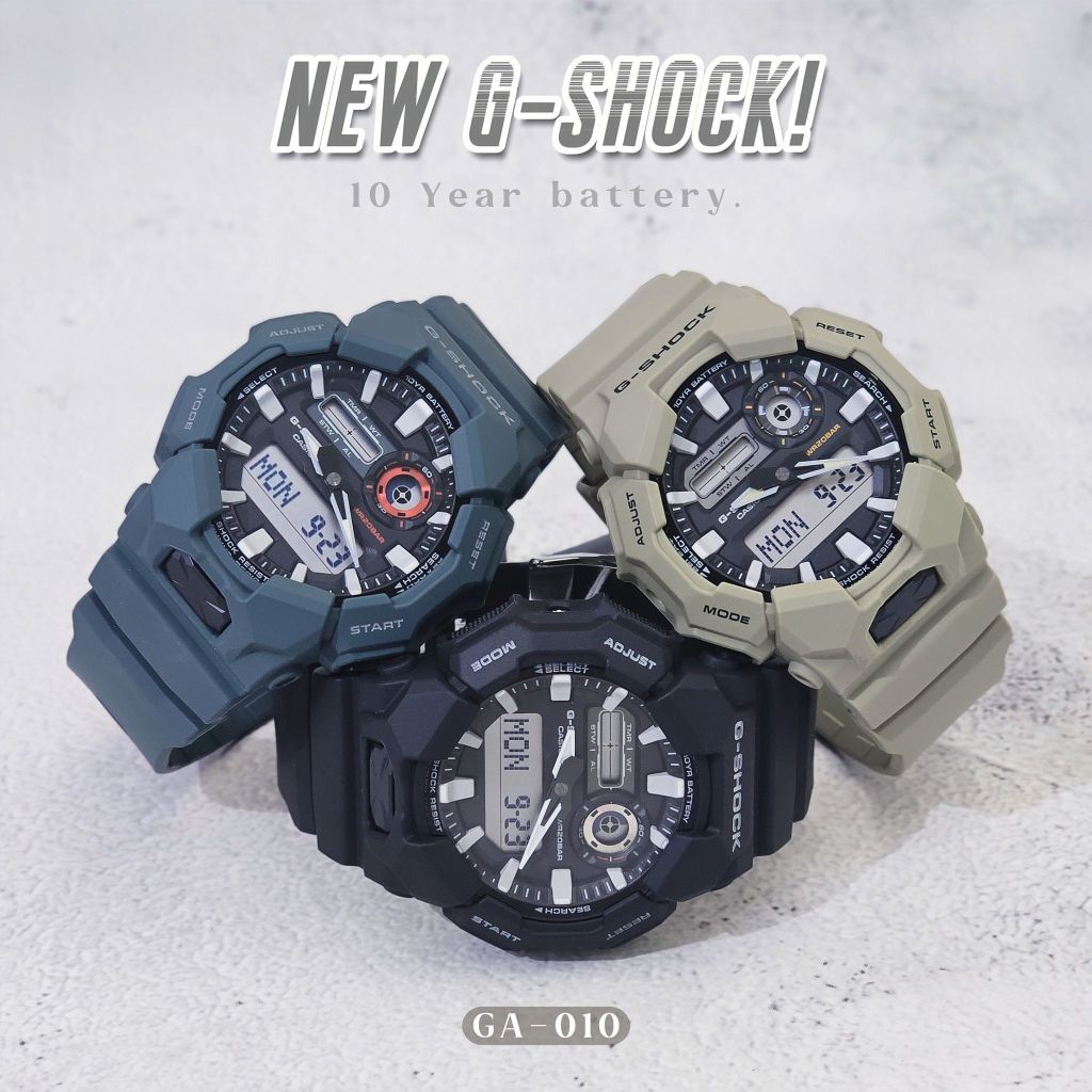 Casio G-Shock นาฬิกาข้อมือรุ่น GA-010 GA-010GB  (GA-010-1A, GA-010GB-1A9)