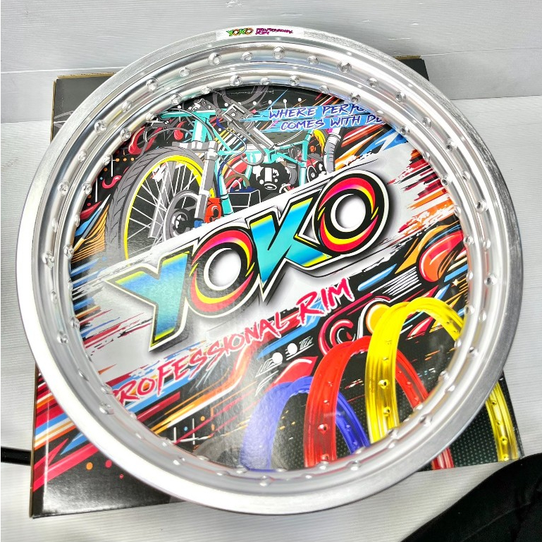 วงล้อ /YOKO PRO 1.40 , 1.20 ขอบ 17 สีเงิน ( คู่ละ )