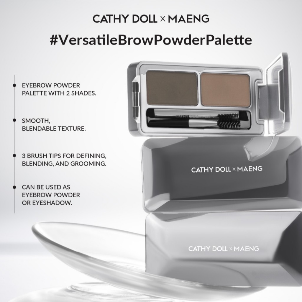 Cathy Doll x Maeng Artist Eyebrow Powder 1.8 g. + 1.8 g.พาเลทเขียนคิ้วเนื้อฝุ่นมัลติฟังก์ชัน - รูปที่ 3
