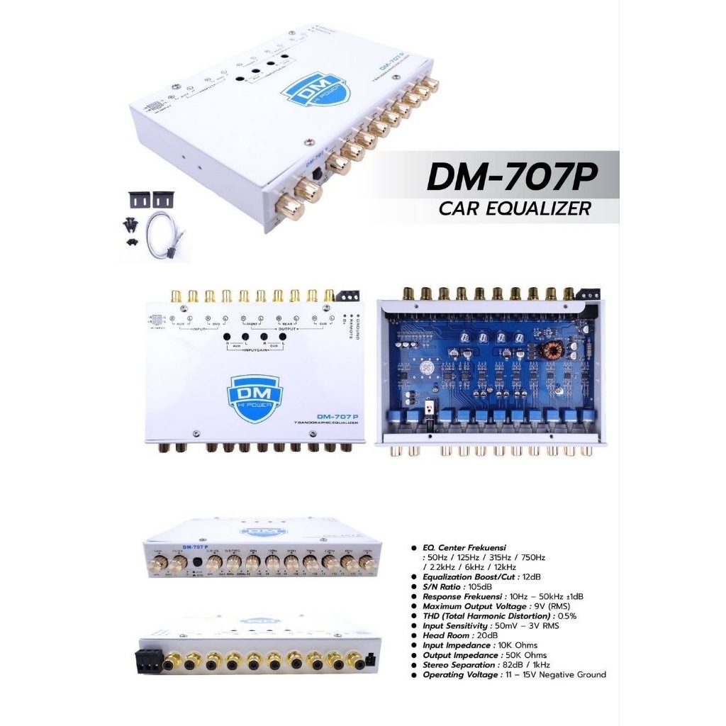 789บาท ปรี 7แบนด์ ยี่ห้อ DM ปรีติดรถยนต์