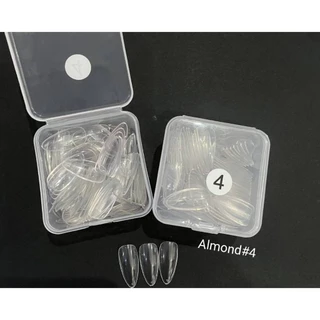 Tip PVC เล็บปลอมฝึกสีใส หลายตัวเลือก กล่องเหลี่ยม สำหรับฝึกทำเล็บ,ทำชาร์ตโชว์สี moding
