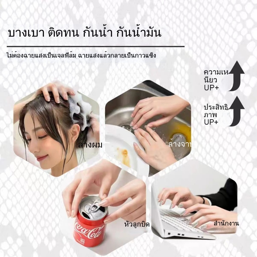 24ชิ้น เล็บปลอมกาวที่แข็งแกร่งกาวยูวีสติกเกอร์เทปกาวสองหน้ากาวเจลแห้งเร็วสําหรับกด สินค้าจุด - รูปที่ 3