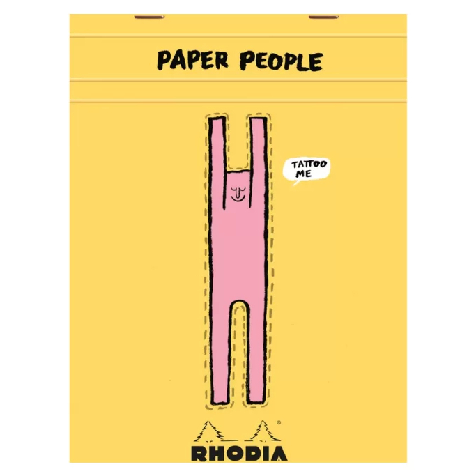 RHODIA N°16 stapled pad 90th anniv x Jean Jullien (C16690C) / สมุดฉีกแบบกริด N°16 ขนาด A5 ครบรอบ 90 ปี x Jean Jullien