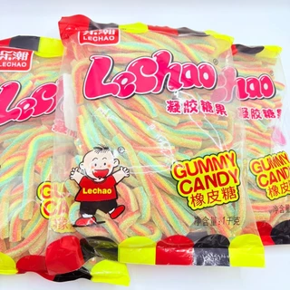 LeChao Stick เยลลี่สติ๊กผลไม้ เคี้ยวสนุกได้ทั้งแบบสั้นและยาว ขนาดจุใจ 1 กิโลกรัม ถูกใจสายเยลลี่