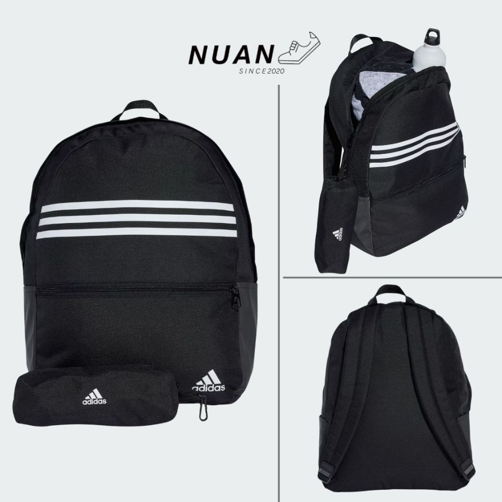 🔥ลดเพิ่ม 15-20% ทักแชทรับโค้ด🔥กระเป๋า Adidas Classic Horizontal 3-Stripes Backpack (27.75L) IZ1895 ก
