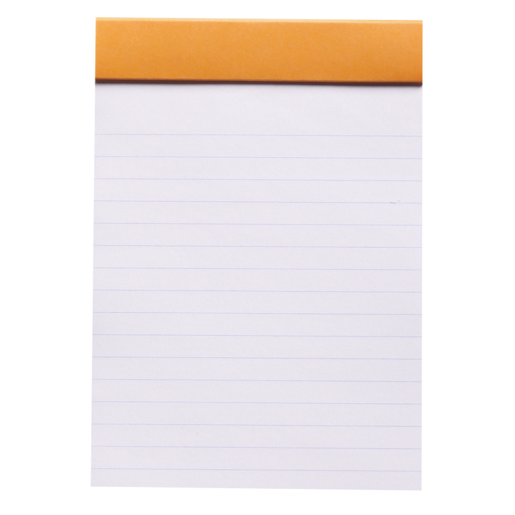 Rhodia N°13 Head Stapled Pad 80sh A6 Lined (C136) / สมุดฉีกแบบมีเส้น ขนาดA6 แบรนด์ Rhodia ประเทศฝรั่งเศส — صورة 2