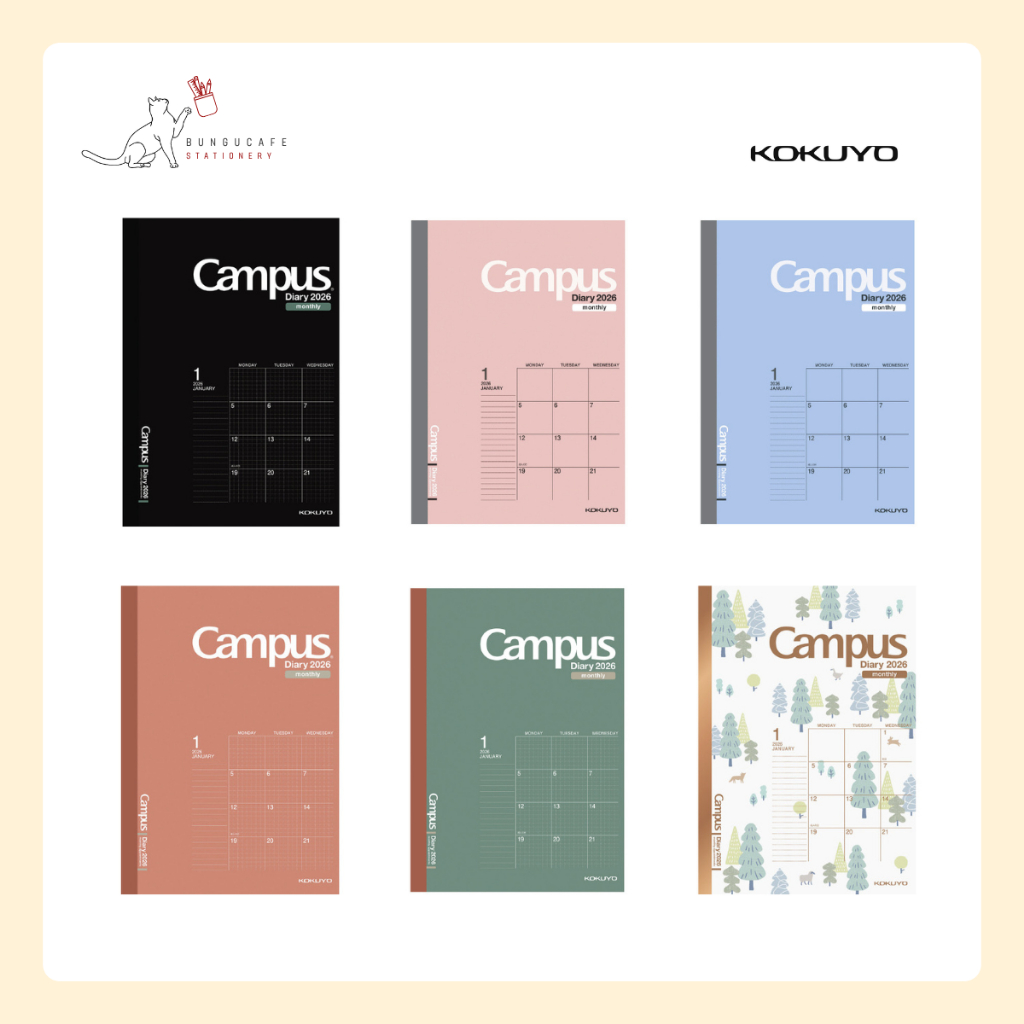 KOKUYO Campus Diary B6 Monthly 2026