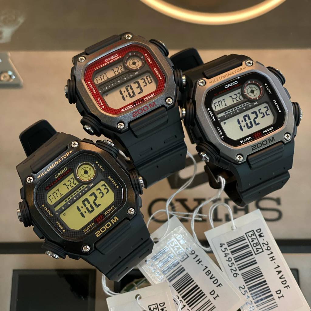 Casio Standard นาฬิกาข้อมือ รุ่น DW-291H,DW-291HX (DW-291H-1B,DW-291H-9A,DW-291HX-1A)