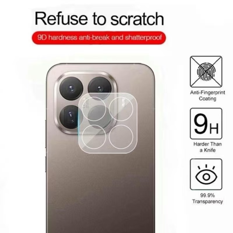 ฟิล์ม​กระจกครอบกล้อง สำหรับ Xiaomi 17T 15T 14T pro redmi note 15 14 12 pro + poco F8 Ultra x7 m8 pro 4g 5g 3D ฟิล์มกล้อง
