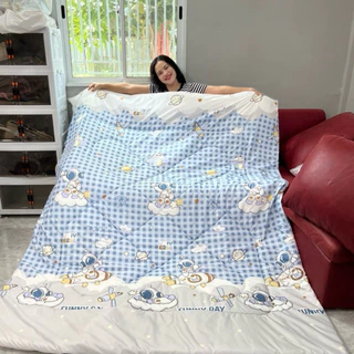 ผ้าห่มนวมขนาด6ฟุต (เนื้อผ้าcotton)ห่มนุ่ม ห่มอุ่น ห่มสะบาย ชักทำความสะอาดง่าย ชักแล้วใยไม่จับกันเป็นก้อน