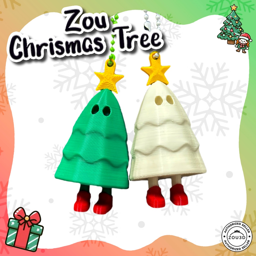 พวงกุญแจ Zou Christmas Tree Keychain พร้อมส่ง [ลิขสิทธิ์แท้ ZOU3D Authorized seller] 3D print Christmas