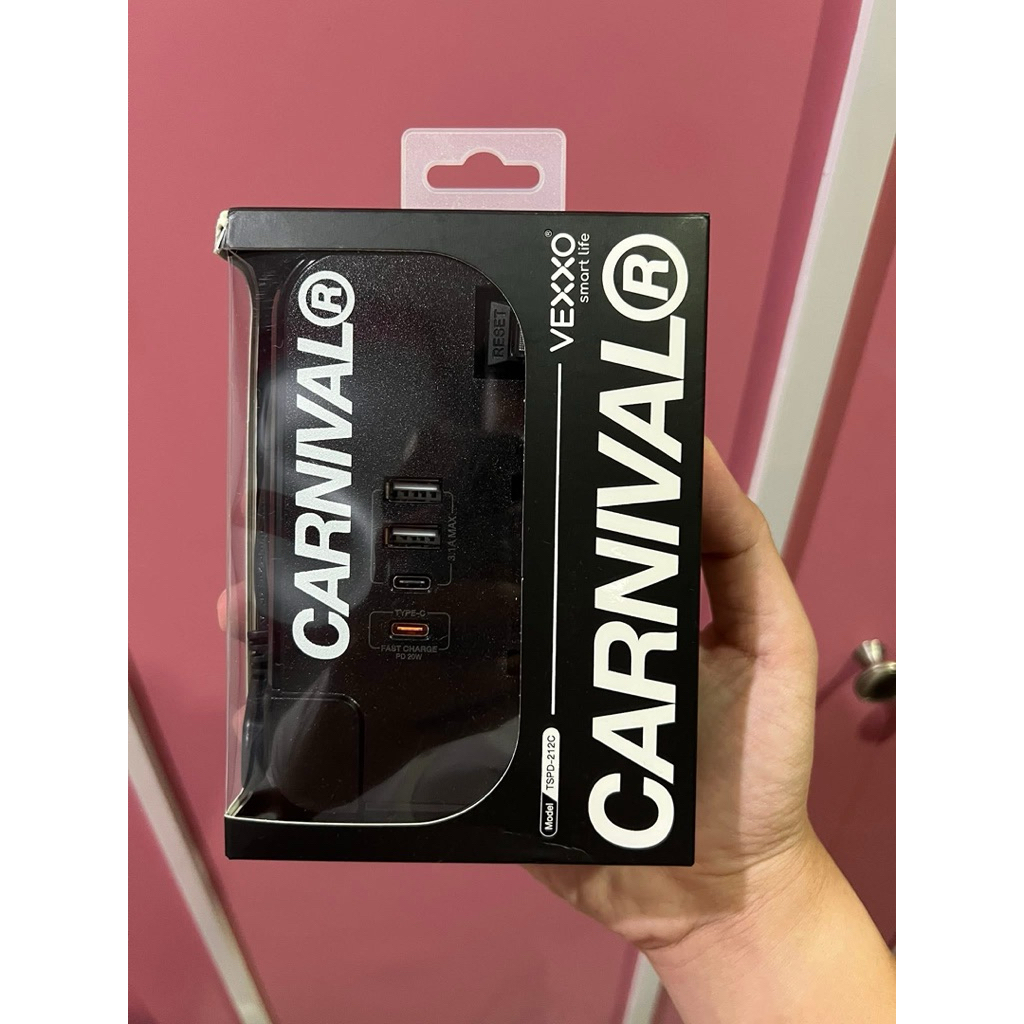 [ส่งด่วน กทม 🚗✨ใช้โค้ด30%ได้]  ปลั๊ก CARNIVAL® X VEXXO TRAVEL POWER STRIP มือ1 ลิขสิทธิ์แท้