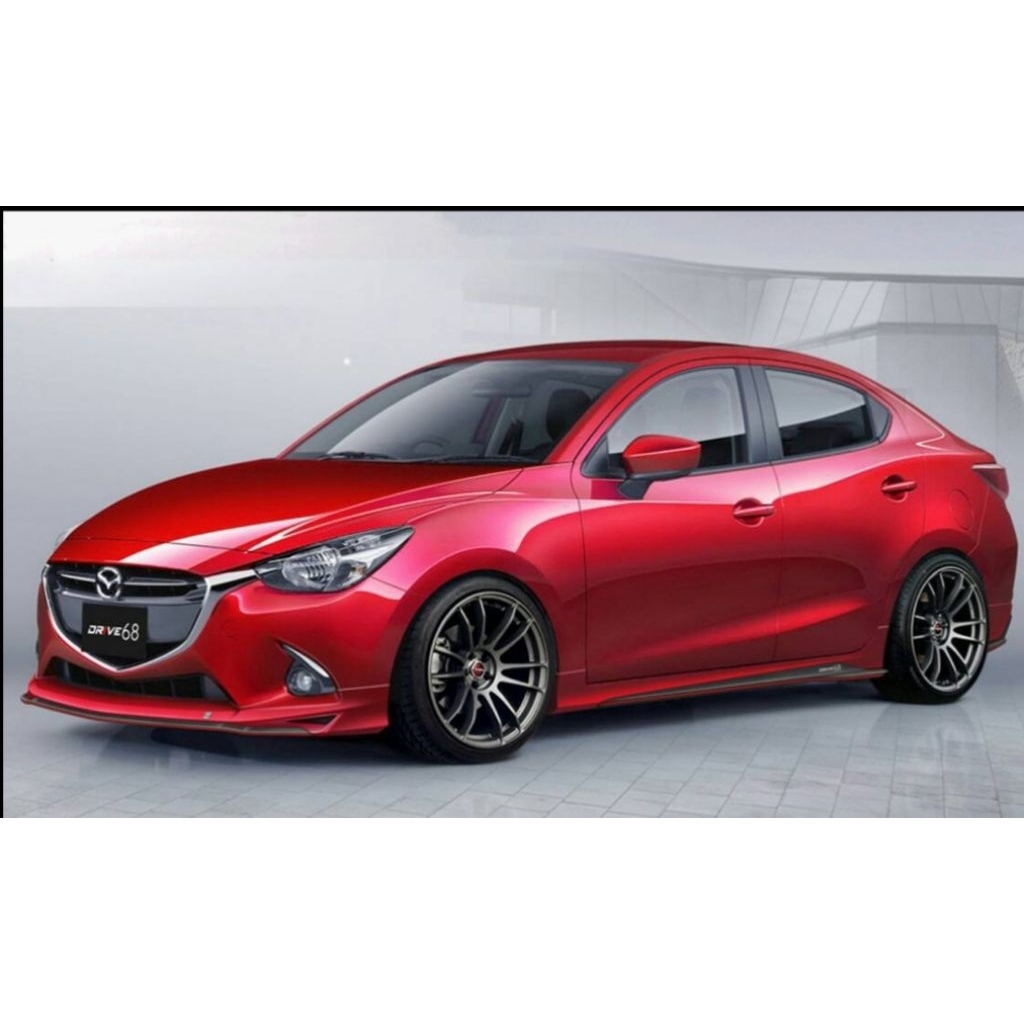 สเกิร์ต ชุดแต่งรถยนต์ MAZDA 2 SKYACTIV 4 DOOR 2015-2019 ทรง DRIVE68