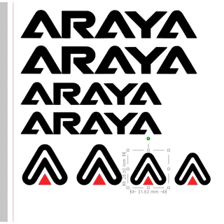 🌈สติ๊กเกอร์​ จักรยาน ARAYA ชุด สี/ขนาด ตามภาพ🌈 พร้อมส่ง 🔥ส่งสินค้าทุกวัน มีปลายทาง🔥