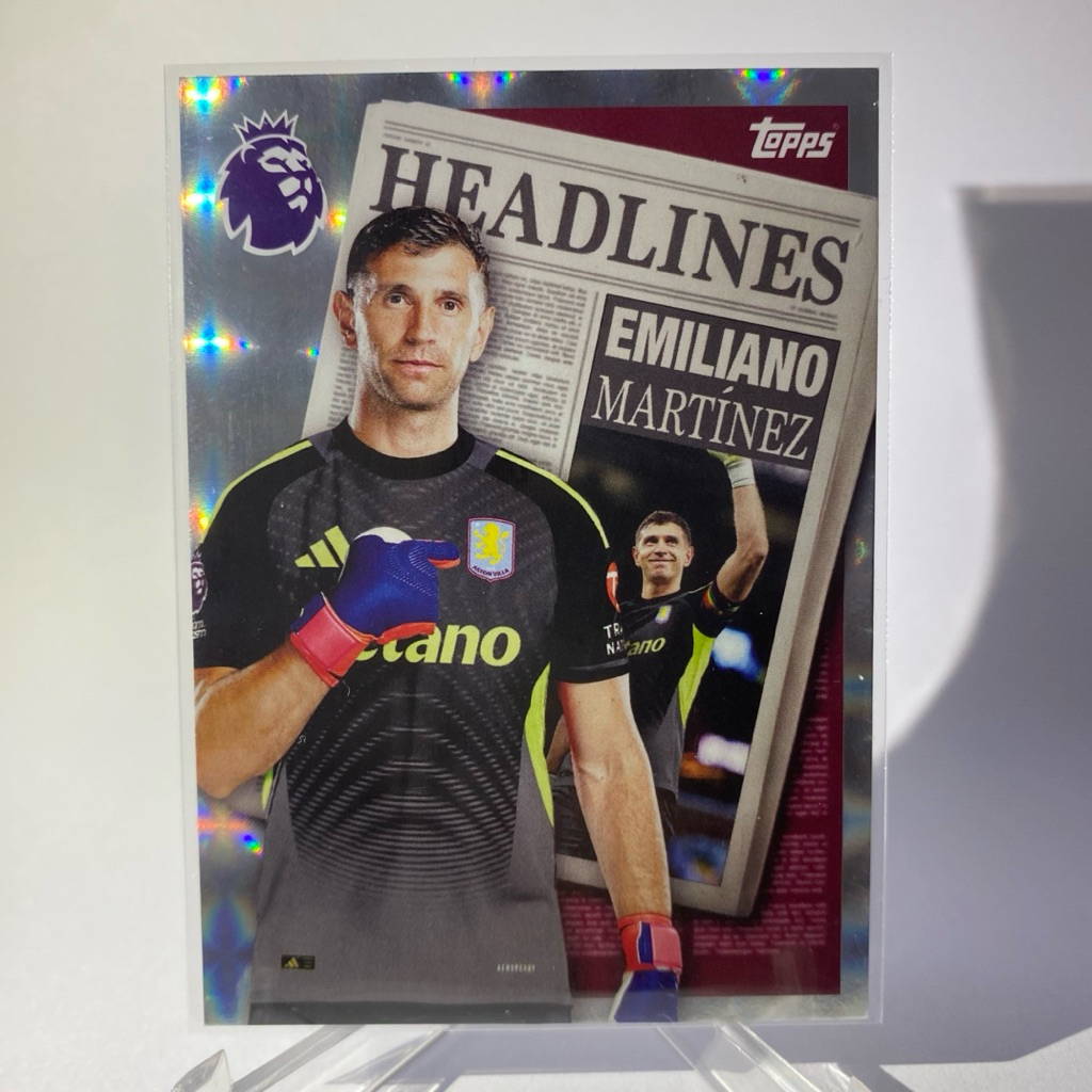 การ์ดนักฟุตบอล EMILIANO MARTINEZ, ASTON VILLA, TOPPS 2025