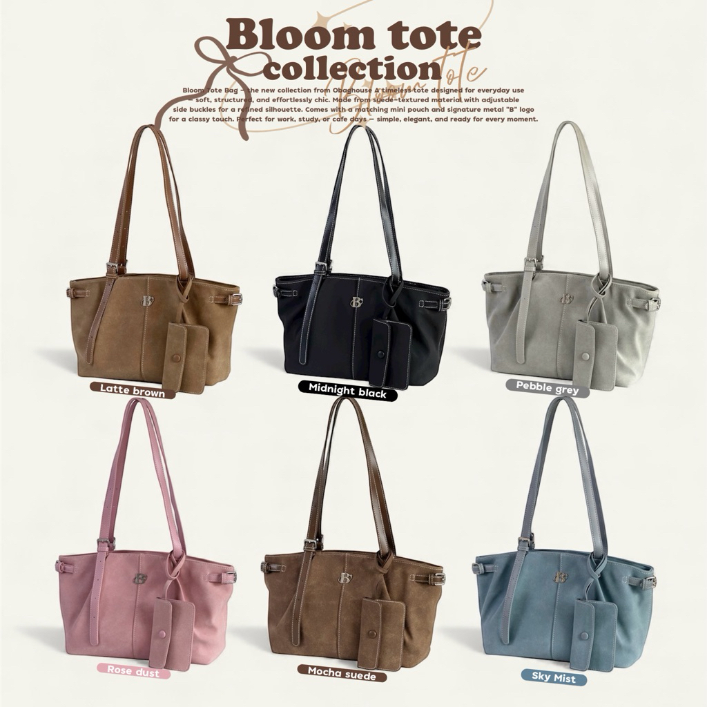 (restockช่วงเดือน ก.ค นะคะ)OBAGHOUSE- Bloom tote collection (1) (อย่าลืมอ่านรายละเอียดสินค้าก่อนสั่งซื้อ)