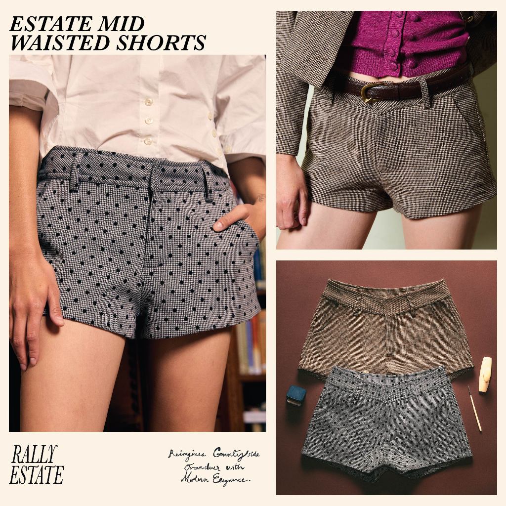 Rally Estate Midwaisted Shorts - กางเกงขาสั้นเอวกลาง (มีให้เลือก 2 สี)