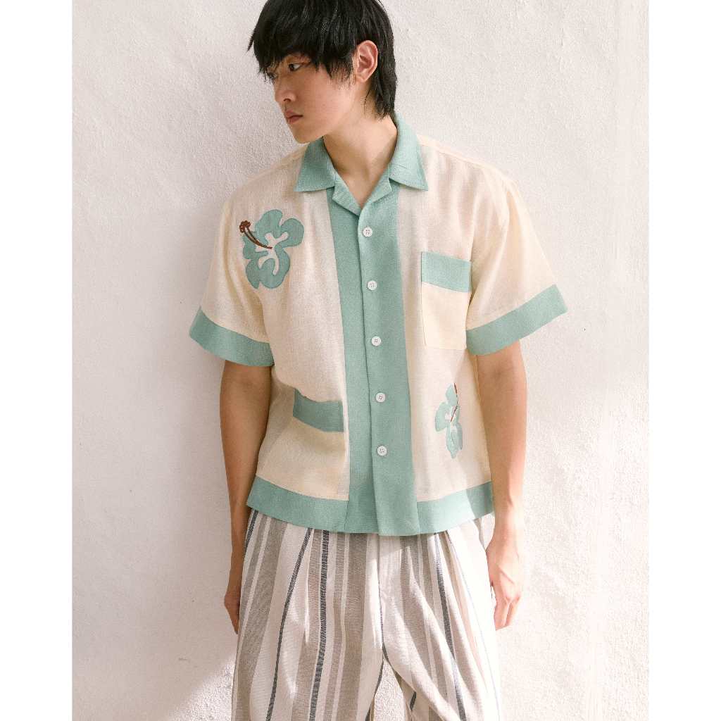 (Decemboy)HIBISCUS SHIRT GREEN