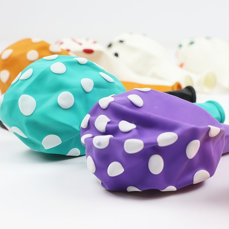 ลูกโป่งยาง ลายจุด หลากสี 12 นิ้ว สําหรับตกแต่งปาร์ตี้วันเกิด งานแต่งงาน 5 ชิ้น มีหลากหลายสีให้เลือก - รูปที่ 3