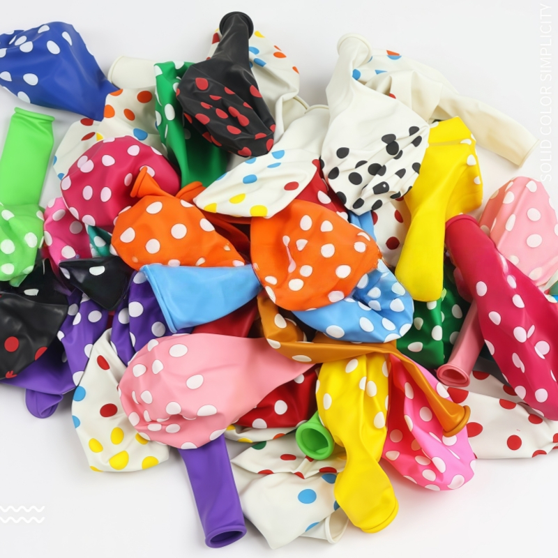 ลูกโป่งยาง ลายจุด หลากสี 12 นิ้ว สําหรับตกแต่งปาร์ตี้วันเกิด งานแต่งงาน 5 ชิ้น มีหลากหลายสีให้เลือก - รูปที่ 5